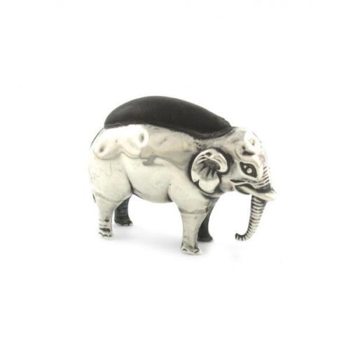 An Edwardian novelty silver elephant pin cushion, by Sydney & Co, Birmingham 1908, modelled in a standing position, length 5.5cm.