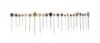 Twenty-three assorted stick pins, of various designs including an owl, a dogs mask and some set with assorted gemstones including a topaz From the collection of Bernard Watney.