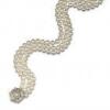 A three row cultured pearl necklace, set with a detachable Victorian diamond cluster clasp in silver and gold, the necklace 41cm longest, clasp 2.8cm wide
