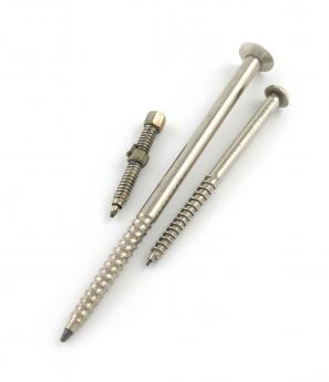 A small collection of three novelty base metal pencils, modelled as screws, comprising one inscribed 'Use Nettlefords Screws', and two others. (3) Provenance: The KB Collection of Pencils. Illustrated in Bull, K., The KB Collection of Pencils, private pu